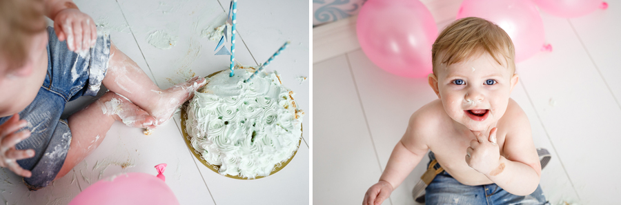 vincent smash the cake ettårsfotografering barnfotografering fotograf sundsvall matfors lisa hulling