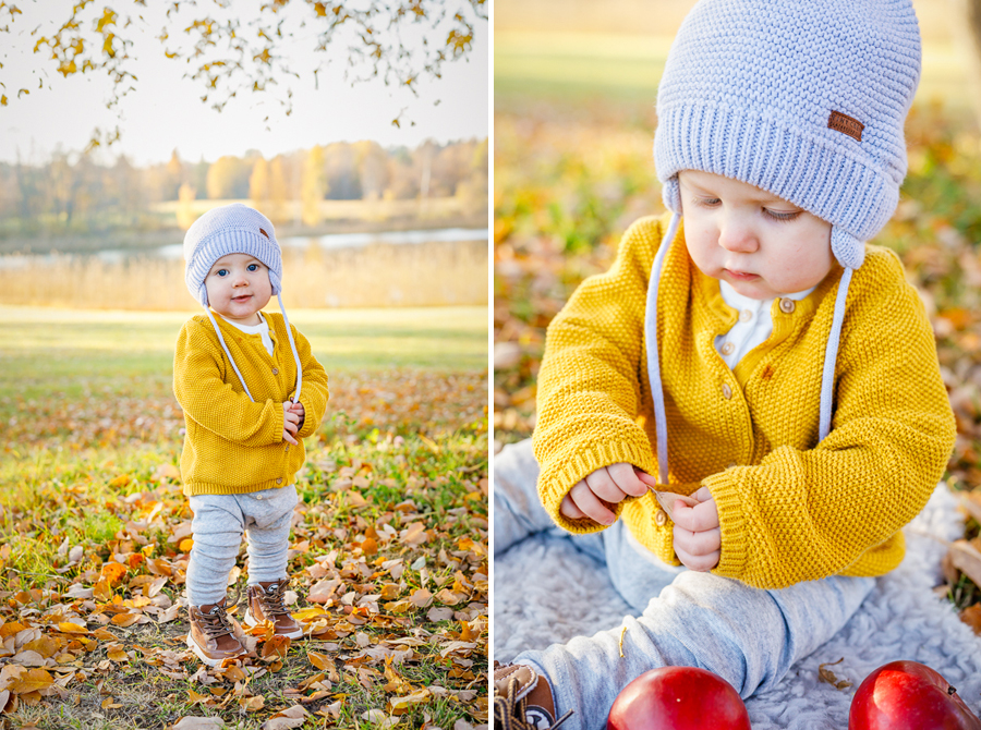 barnfoto barnfotografering höstlöv oktober rännösjön fotograf sundsvall matfors